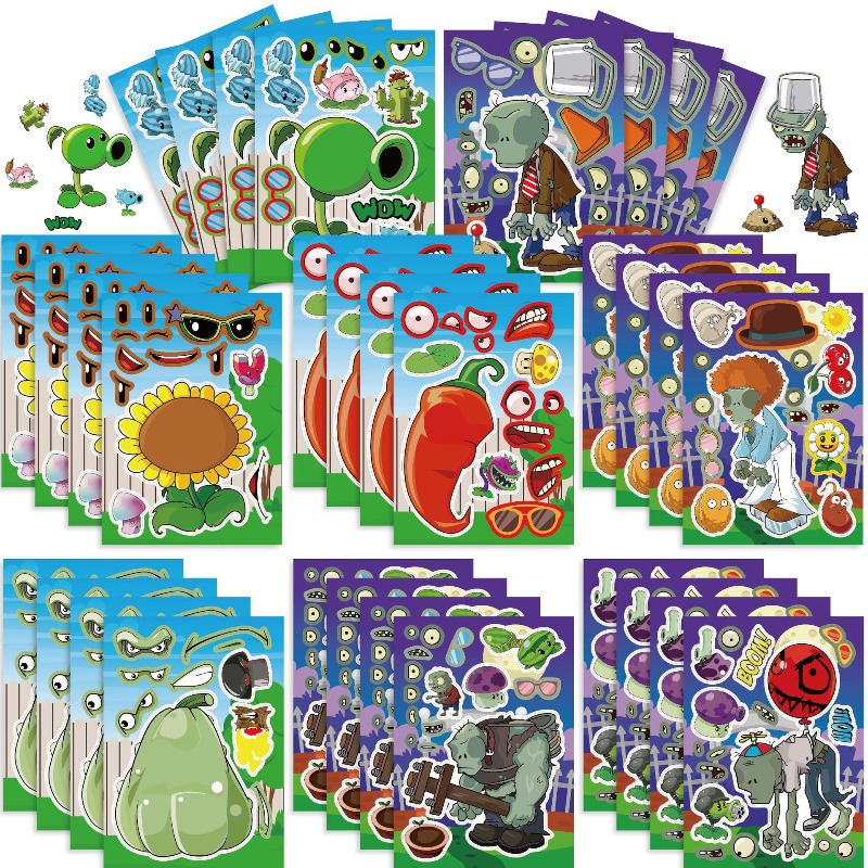 Stiker Puzzle Anime Kartun Luc - Plant Parent Vs Planta ulasan dan harga