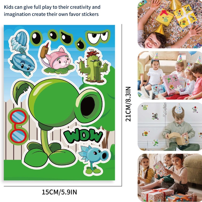 Stiker Puzzle Anime Kartun Luc - Plant Parent Vs Planta ulasan dan harga